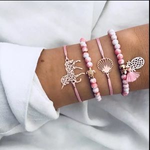 4 Unicorn bracelets